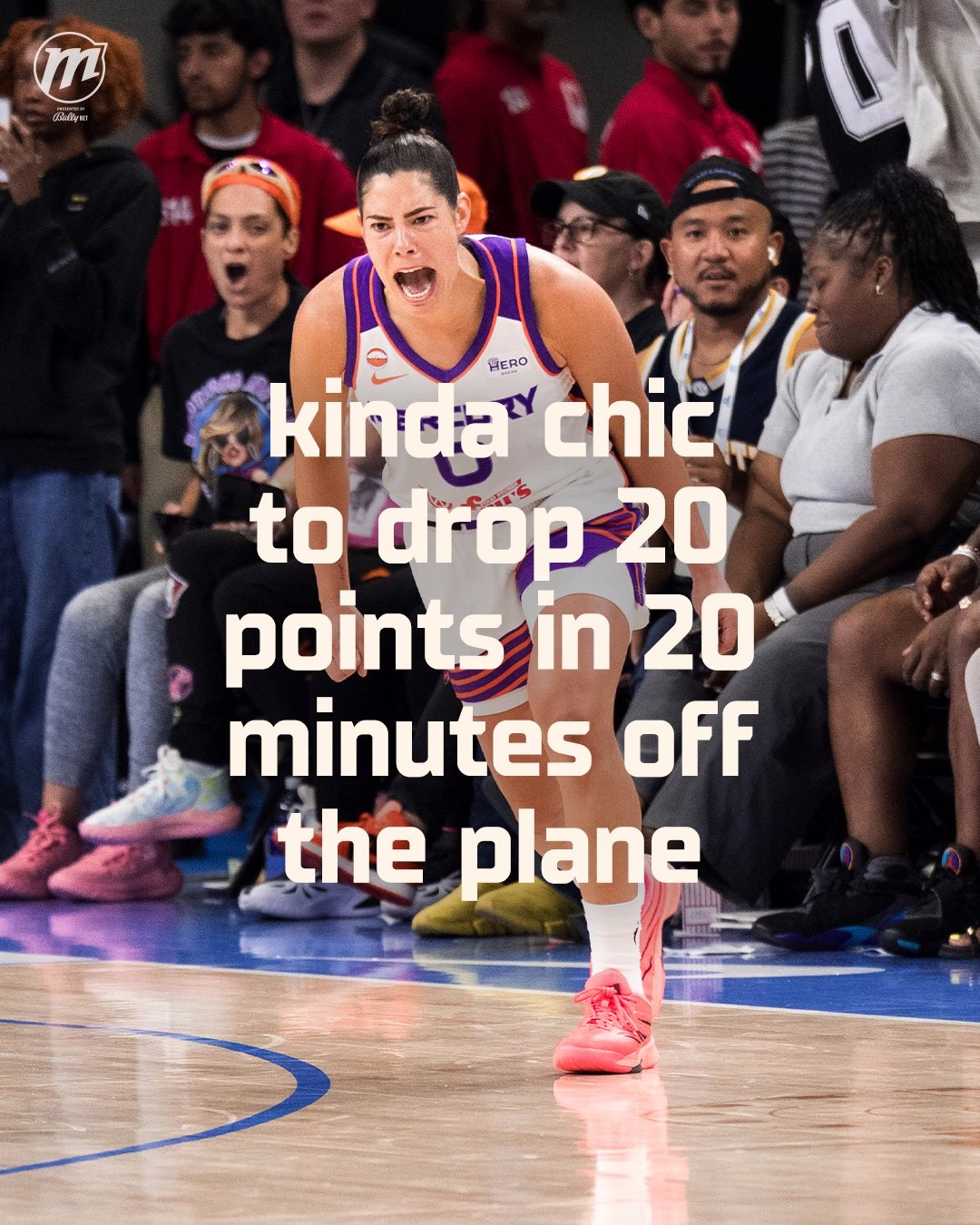 Kinda chic to drop 20 points in 20 minutes off the plane